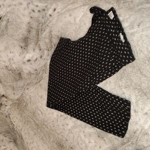 Gap black skinny pant with white detail